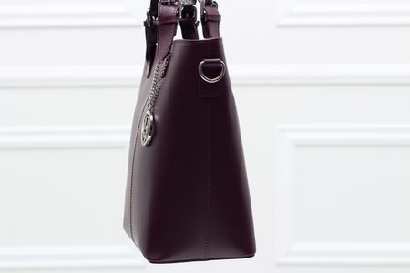 Real leather handbag Glamorous by GLAM - Wine -