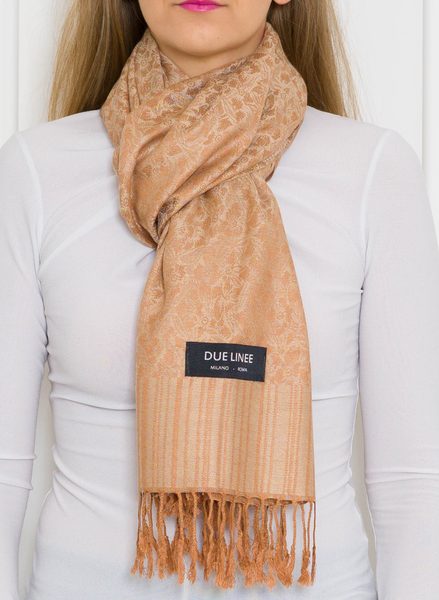 Foulard donna Due Linee - Beige -