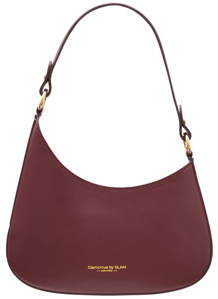 Kožená kabelka ražená vínová -