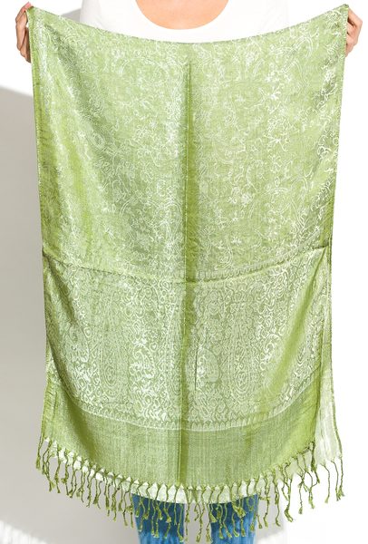 Women's scarf Due Linee - Green -