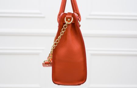 Real leather handbag Glamorous by GLAM - Orange -