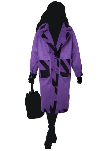 Women's coat Due Linee - Violet -