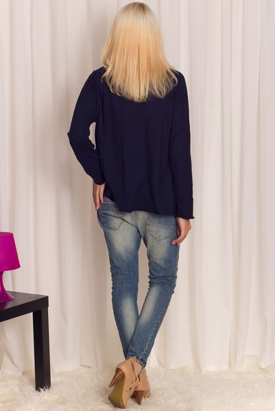 Dámské triko s nápisem - modré -