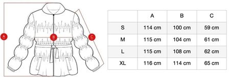 Dámská zimní bunda camel prošívaná -