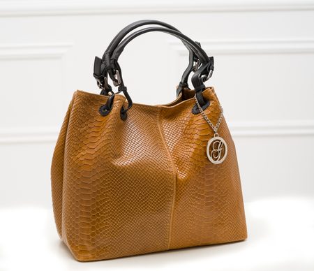 Real leather handbag Glamorous by GLAM - Brown -