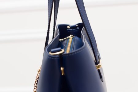 Real leather shoulder bag Glamorous by GLAM - Dark blue -