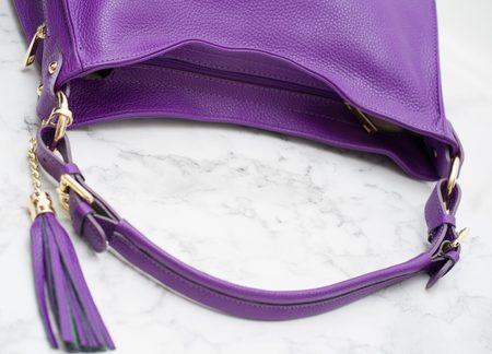Real leather shoulder bag Glamorous by GLAM - Violet -