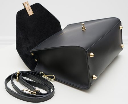 Bolso de cuero de mano para mujer Glamorous by GLAM - Negro -