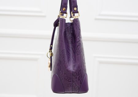 Bolso de cuero de mano para mujer Glamorous by GLAM - Violeta -