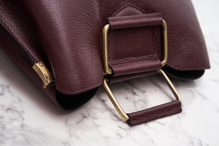 Real leather handbag Glamorous by GLAM - Wine -