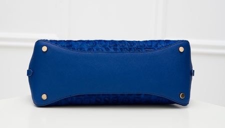 Borsa a mano da donna in pelle Guess Luxe - Blu -