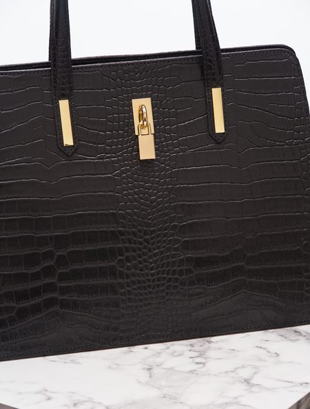 Borsa a mano da donna in pelle Glamorous by GLAM - Nero -