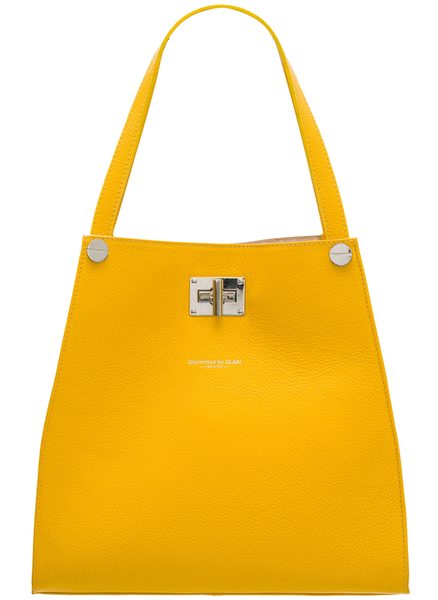 Real leather shoulder bag Glamorous by GLAM - Yellow -