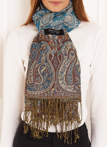 Scarf Due Linee - Blue -