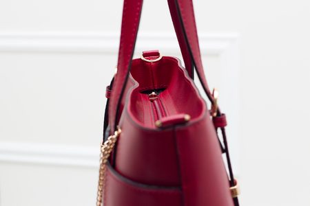 Real leather handbag Glamorous by GLAM - Red -