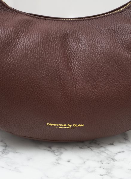 Real leather shoulder bag Glamorous by GLAM - Brown -