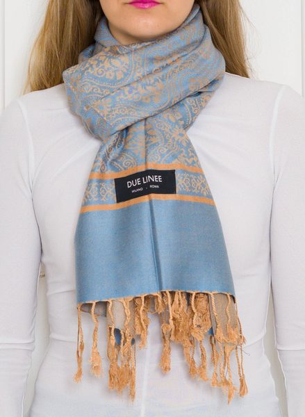 Women's scarf Due Linee - Blue -