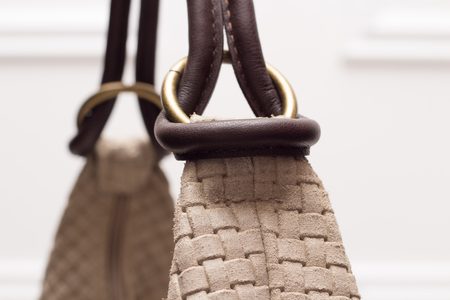 Real leather shoulder bag Glamorous by GLAM - Beige -