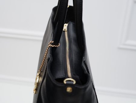 Bolso de cuero de mano para mujer Glamorous by GLAM - Negro -