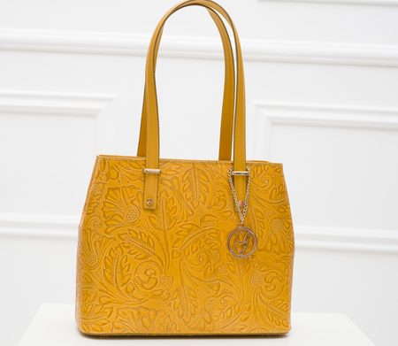 Bolso de hombro de cuero para mujer Glamorous by GLAM - Amarillo -