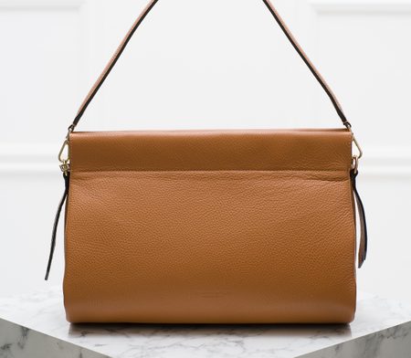 Real leather shoulder bag Glamorous by GLAM - Brown -