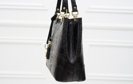 Bolso de cuero de mano para mujer Glamorous by GLAM - Negro -