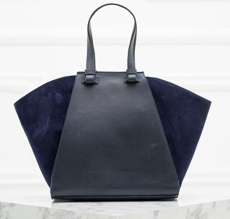 Real leather shoulder bag Glamorous by GLAM - Dark blue -