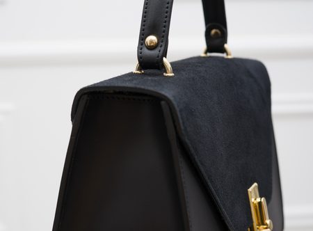 Bolso de cuero de mano para mujer Glamorous by GLAM - Negro -