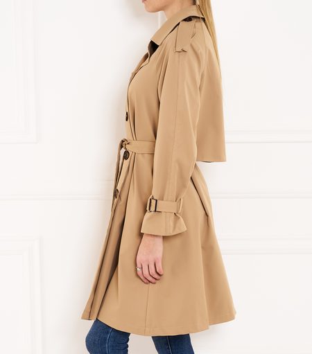 Dámsky trenčkot kabát béžový -