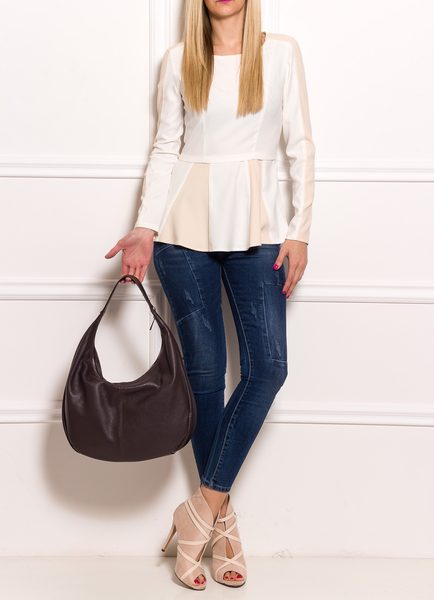 Real leather shoulder bag Glamorous by GLAM - Brown -