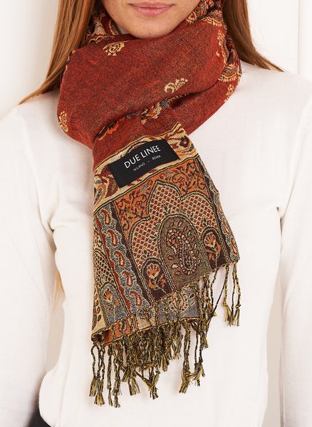 Foulard donna Due Linee - Arancione -