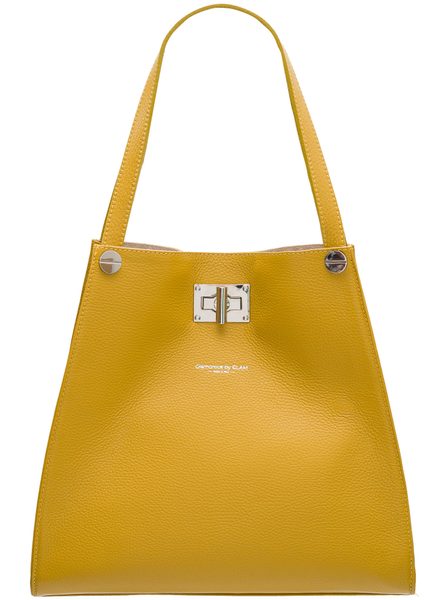 Real leather shoulder bag Glamorous by GLAM - Yellow -