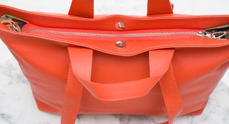 Real leather shoulder bag Glamorous by GLAM - Orange -