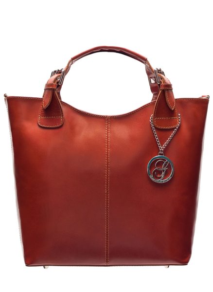 Real leather handbag Glamorous by GLAM - Brown -