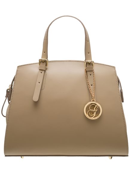 Borsa a mano da donna in pelle Glamorous by GLAM - Beige -