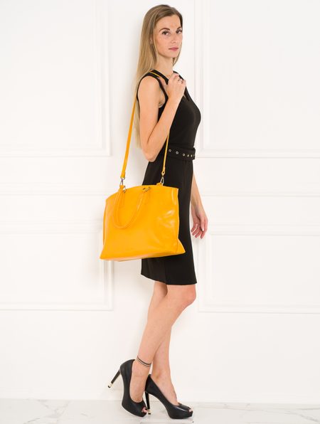 Real leather shoulder bag Glamorous by GLAM Santa Croce - Yellow -