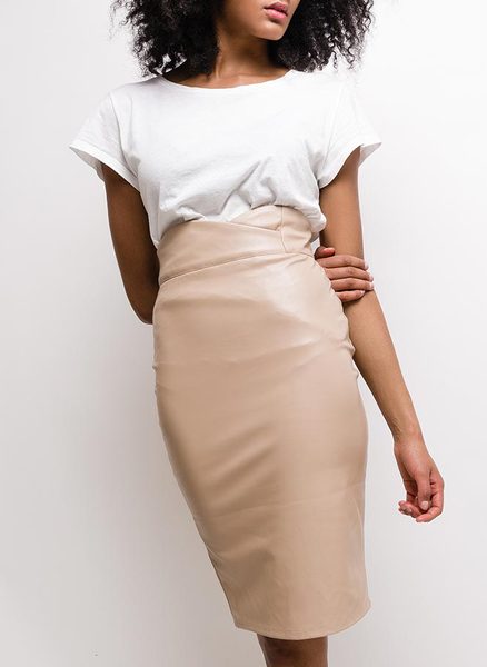 Skirt Due Linee - Beige -