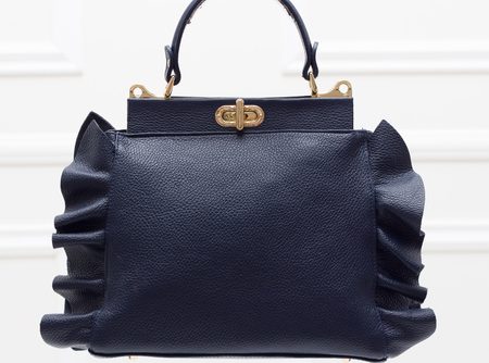 Real leather handbag Glamorous by GLAM - Dark blue -