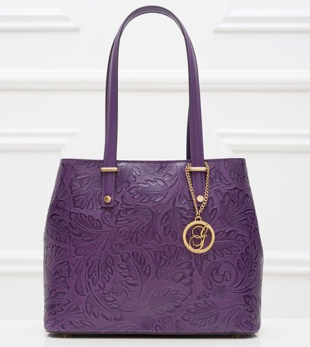 Real leather shoulder bag Glamorous by GLAM - Violet -