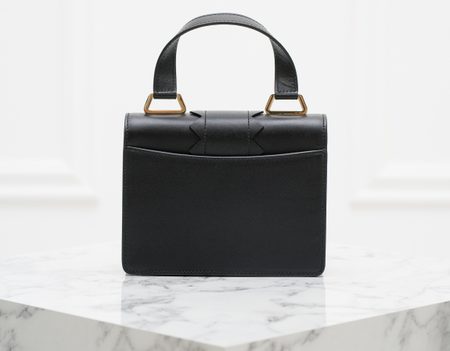 Damska skórzana torebka do ręki Emporio Armani -czarny -