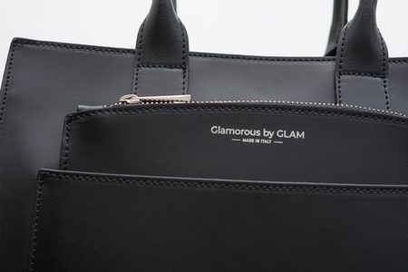 Bolso de cuero de mano para mujer Glamorous by GLAM - Negro -