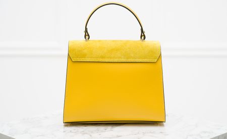 Real leather handbag Glamorous by GLAM - Yellow -