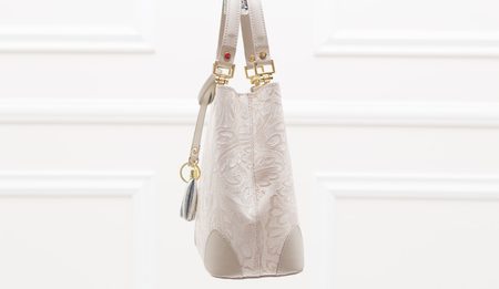 Borsa a mano da donna in pelle Glamorous by GLAM - Beige -