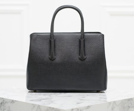 Real leather handbag Furla - Black -