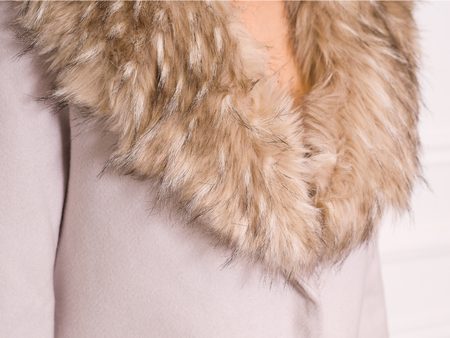 Dámský flaušový béžový kabát GUESS -