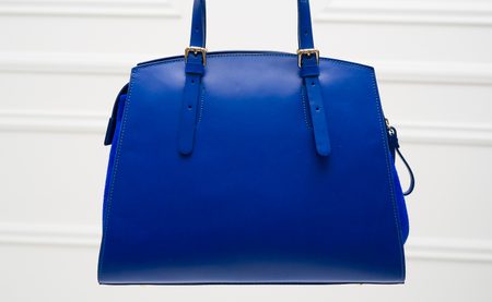 Real leather handbag Glamorous by GLAM - Blue -