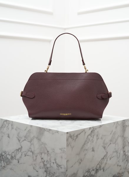 Real leather shoulder bag Glamorous by GLAM - Wine -