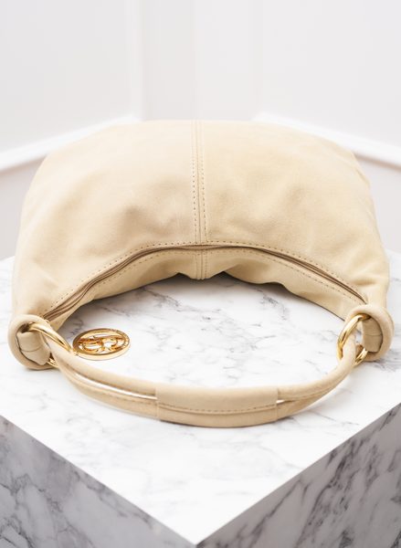 Dámská semišová kabelka béžová -