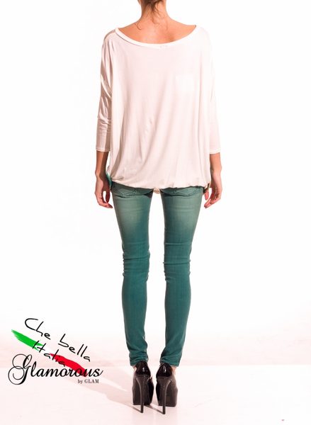 Tunika motiv květiny béžová -