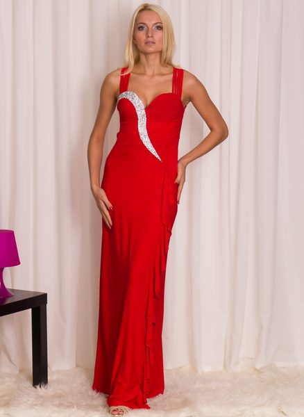 Maxi dress Due Linee - Red -